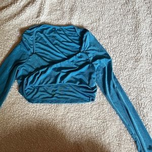 Long sleeve sparkly crop top